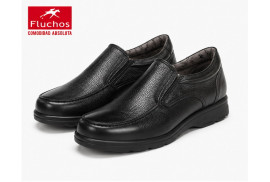 f1950 mocasín profesional fluchos negro vista lateral