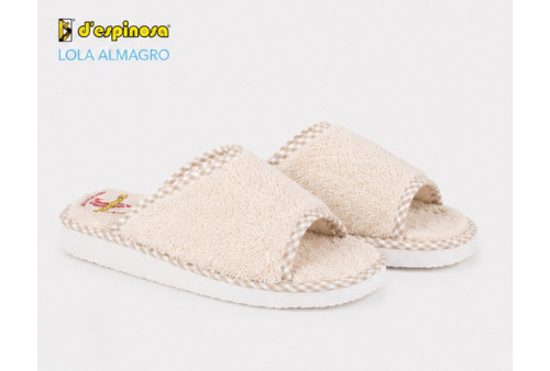 D'espinosa 1401 zapatilla pala abierta beige