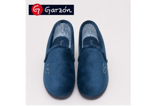 Zapatilla Garzón 1424.247 mujer marino cuña