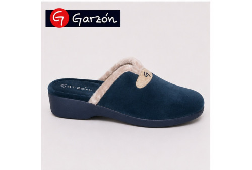 Garzón 3723.247 zapatilla casa mujer marino vista lateral