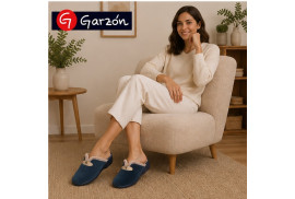 Zapatilla Garzón 3723.247 mujer marino vista modelo