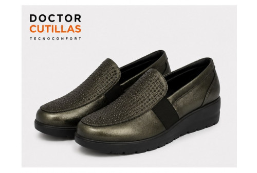 Doctor Cutillas 45410 mocasín musgo mujer vista frontal