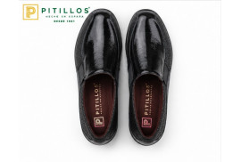 Pitillos 11500 mocasín mujer negro de napa combinado