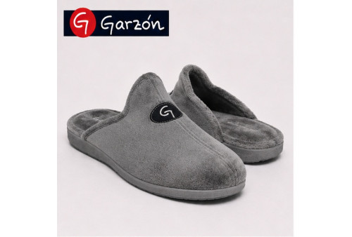 Garzón 6101.247 zapatilla casa hombre gris detalle