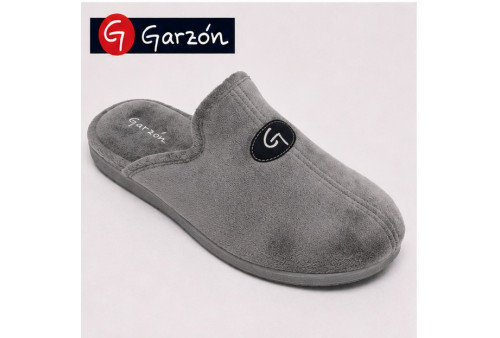 Garzón 6101.247 zapatilla casa hombre gris vista perfil