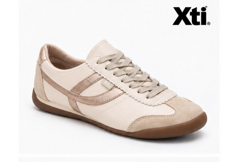 Xti 146157 deportivo mujer beige metalizado