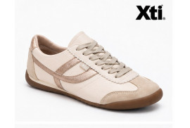 Xti 146157 deportivo mujer beige metalizado