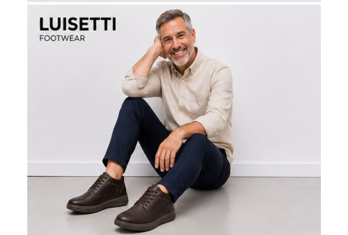LUISETTI 39905 botín café con plantilla extraíble y piso de goma
