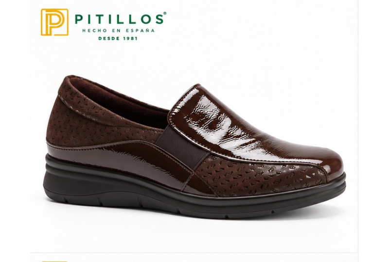 Pitillos 11500 mocasín mujer marron de napa combinado