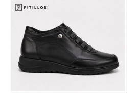 Pitillos 118 botín mujer negro de piel napa