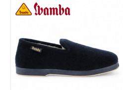 Wamba 202071 zapatilla de caballero en lana virgen marino perfil