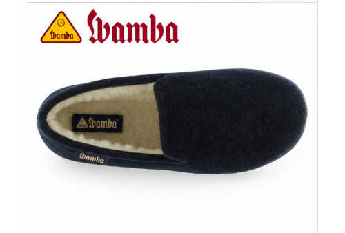 Wamba 202071 zapatilla de caballero en lana virgen marino superior