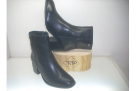 BOTIN NAPA NEGRA,CREMALLERA LATERAL,TACON 4CM