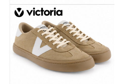 Victoria 1186103 Barefoot de mujer en serraje beige laterales