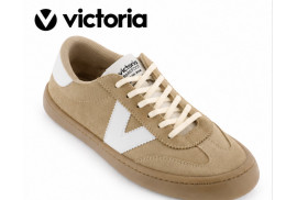 Victoria 1186103 Barefoot de mujer en serraje beige perfil