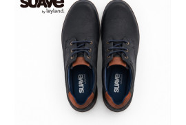 Blucher Suave 1720 de hombre en nobuck engrasado negra superior