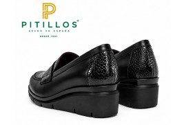 Mocasín Pitillos 11535 de mujer en piel trasera