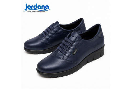 Zapato deportivo Jordana 4303 de mujer en piel marino par