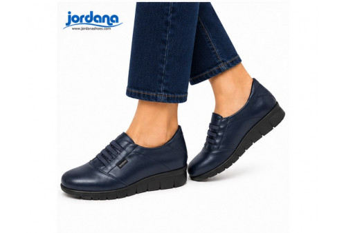 Zapato deportivo Jordana 4303 de mujer en piel marino modelo
