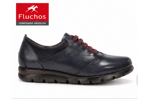 Deportivo F0354 Fluchos de mujer en napa marino perfil