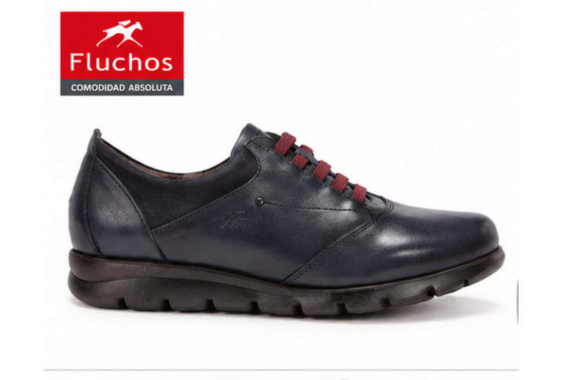 Deportivo F0354 Fluchos de mujer en napa marino perfil