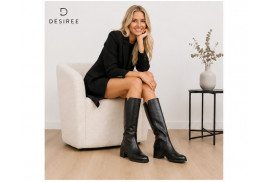 Bota Krim 2 Desiree de mujer en piel napa negra modelo