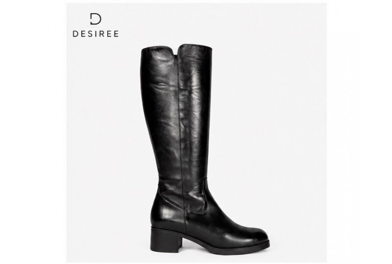 Bota Krim 2 Desiree de mujer en piel napa negra perfil