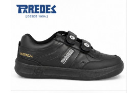 Deportivo Paredes velcro DP101 en piel negra perfil