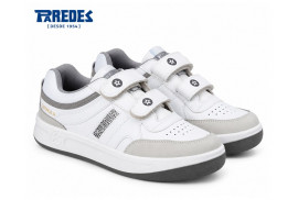 Deportivo Paredes DP101 velcro en piel blanca par