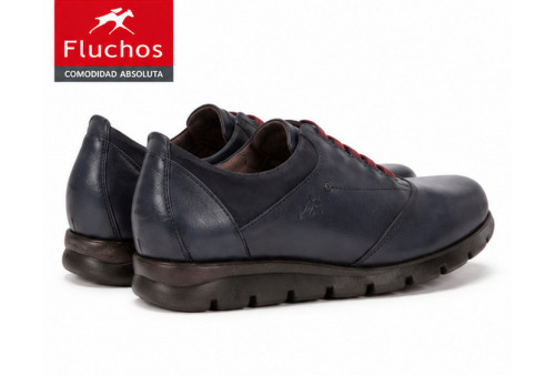 Deportivo F0354 Fluchos de mujer en napa marino trasera