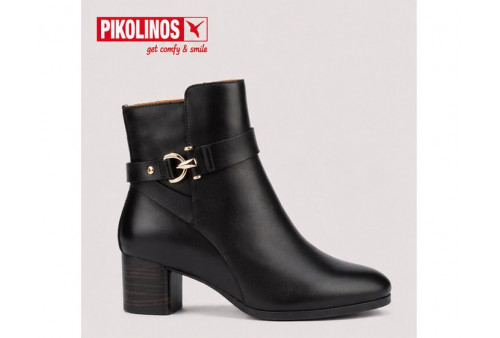 Pikolinos Calafat W1Z-8914 mujer piel napa negra perfil