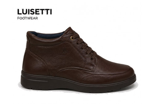 Luisetti botín 31024 de hombre en piel napa marrón