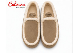Cabrera 3231 babucha en antelina color tierra superior