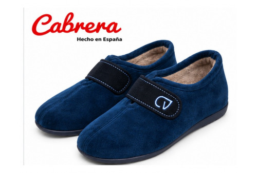 Cabrera 9044 zapatilla suapel marino, con velcro lateral