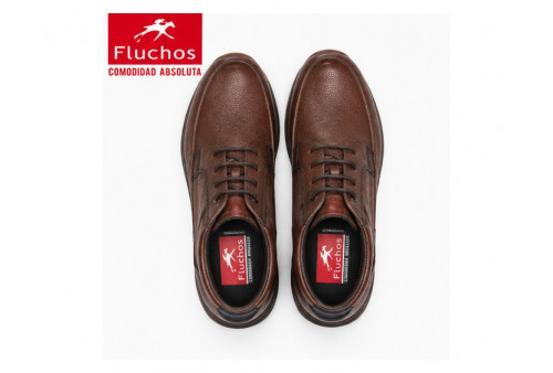 Fluchos F2066 de hombre en piel hidrofugada marrón superior