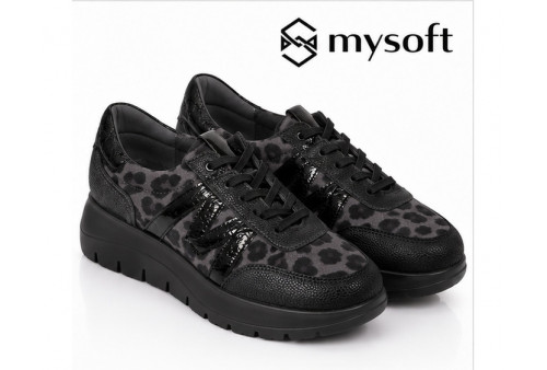 My Soft 26M627 en nylon combinado negro par