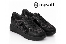 My Soft 26M627 en nylon combinado negro par