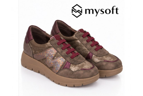 My Soft 25M622 en nylon acolchado marrón lateral