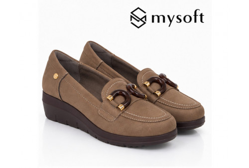 26M580 My soft. Mocasín taupe par