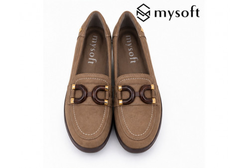 26M580 My soft. Mocasín taupe superior