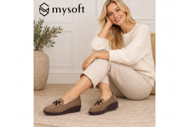 26M580 My soft. Mocasín taupe modelo