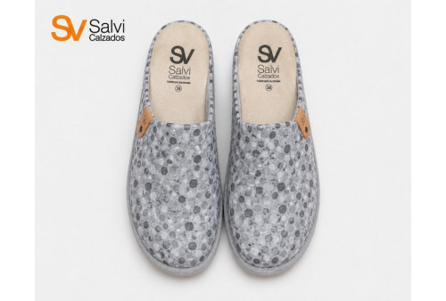 Salvi 76L000 de lana gris con motas superior
