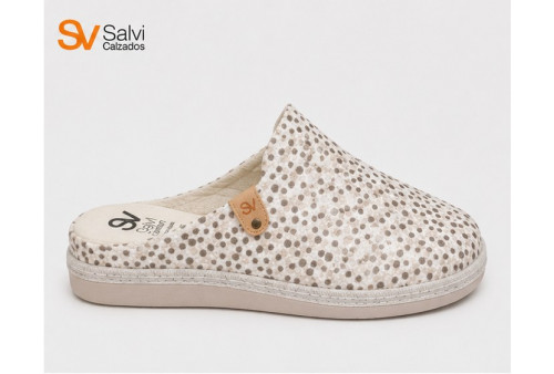 Salvi 76L000 de lana beige con motas