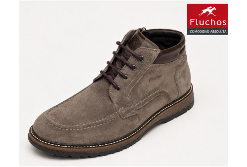Botín Fluchos F2325 marmota con cordones y cremallera interior