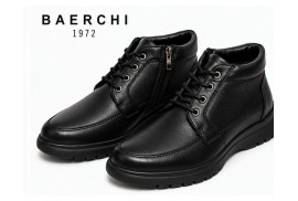 Baerchi 1212 Botín Negro con Cordones y Cremallera