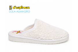 D´Espinosa 918: Zapatilla blanca rizo perfil