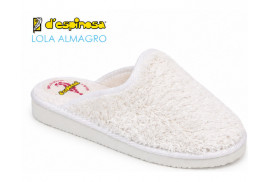 D´Espinosa 918: Zapatilla blanca rizo lateral