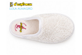 D´Espinosa 918: Zapatilla blanca rizo superior