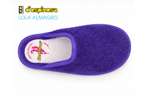 D´Espinosa 918: Zapatilla rizo morado superior