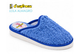 D´Espinosa 918: Zapatilla azul francia lateral